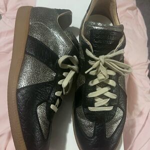 Maison Martin Margiela Black and Silver Sneakers